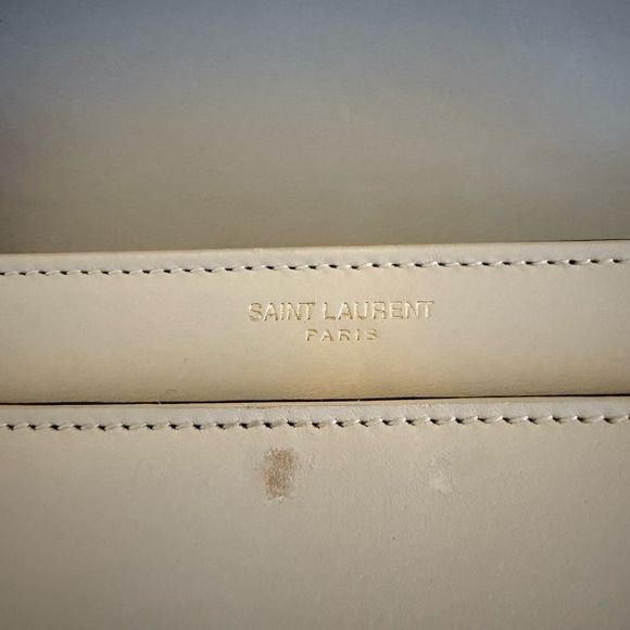 Yves Saint Laurent Cream White Solferino Small Satchel Box Leather - Picture 8 of 12